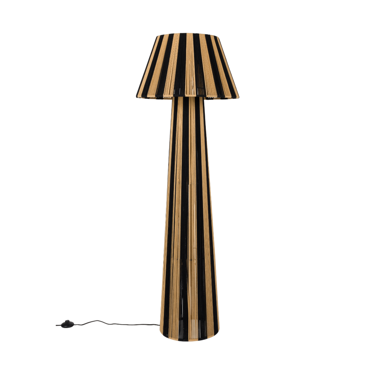 Lampa podłogowa STRIPE IT UP jasnobrązowy z czarnym