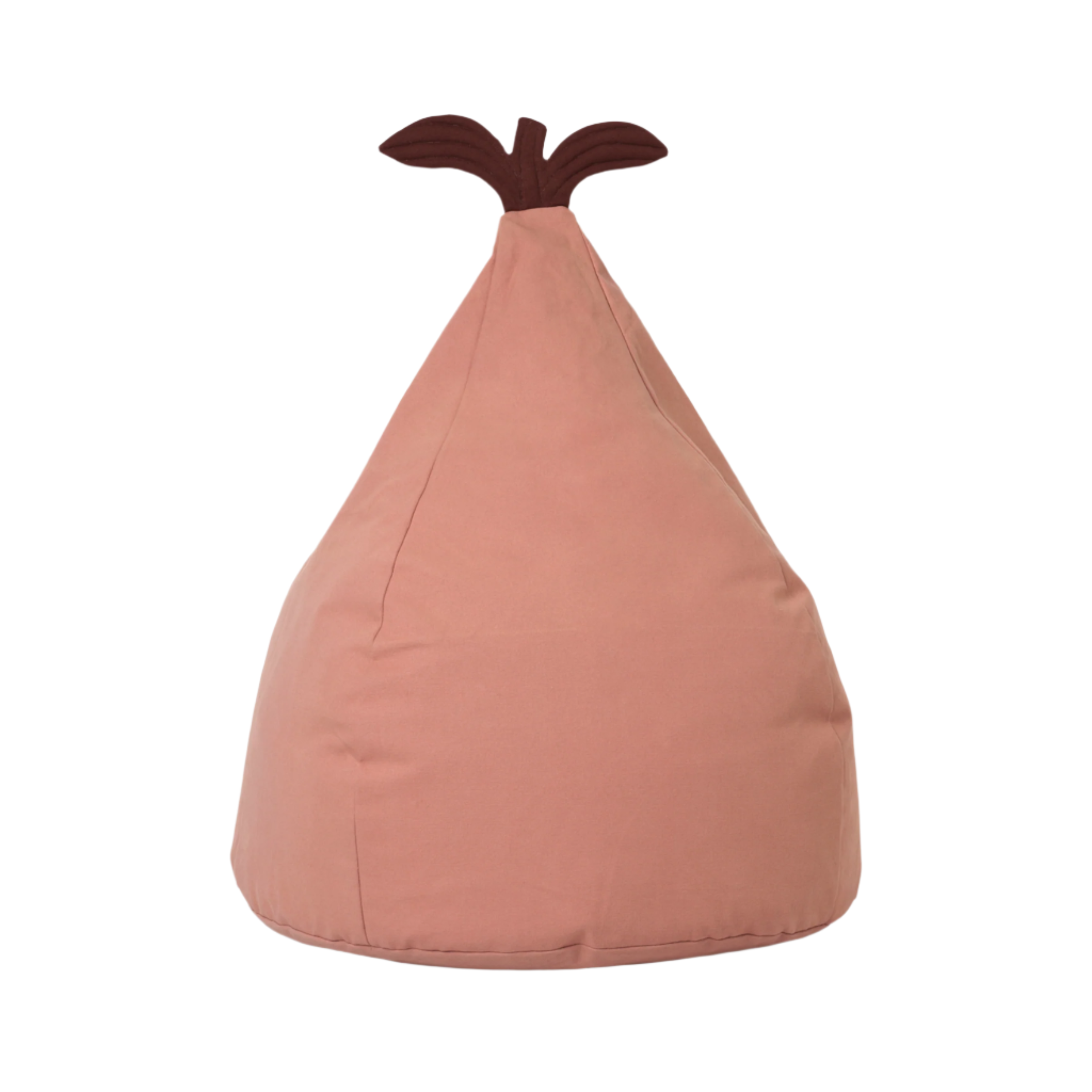 Puf PEAR jasnoróżowy z brązowym