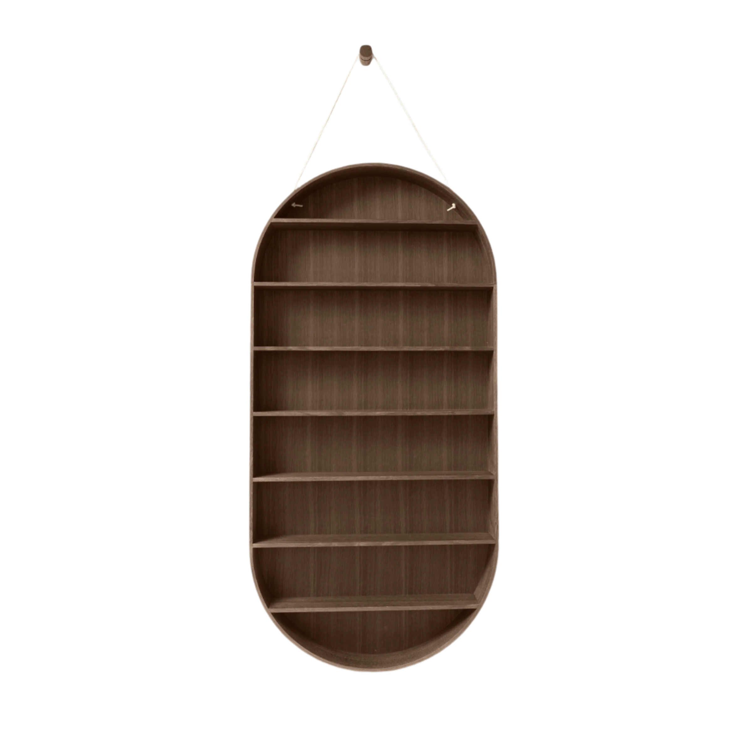 Półka wisząca OVAL DORM wędzony dąb