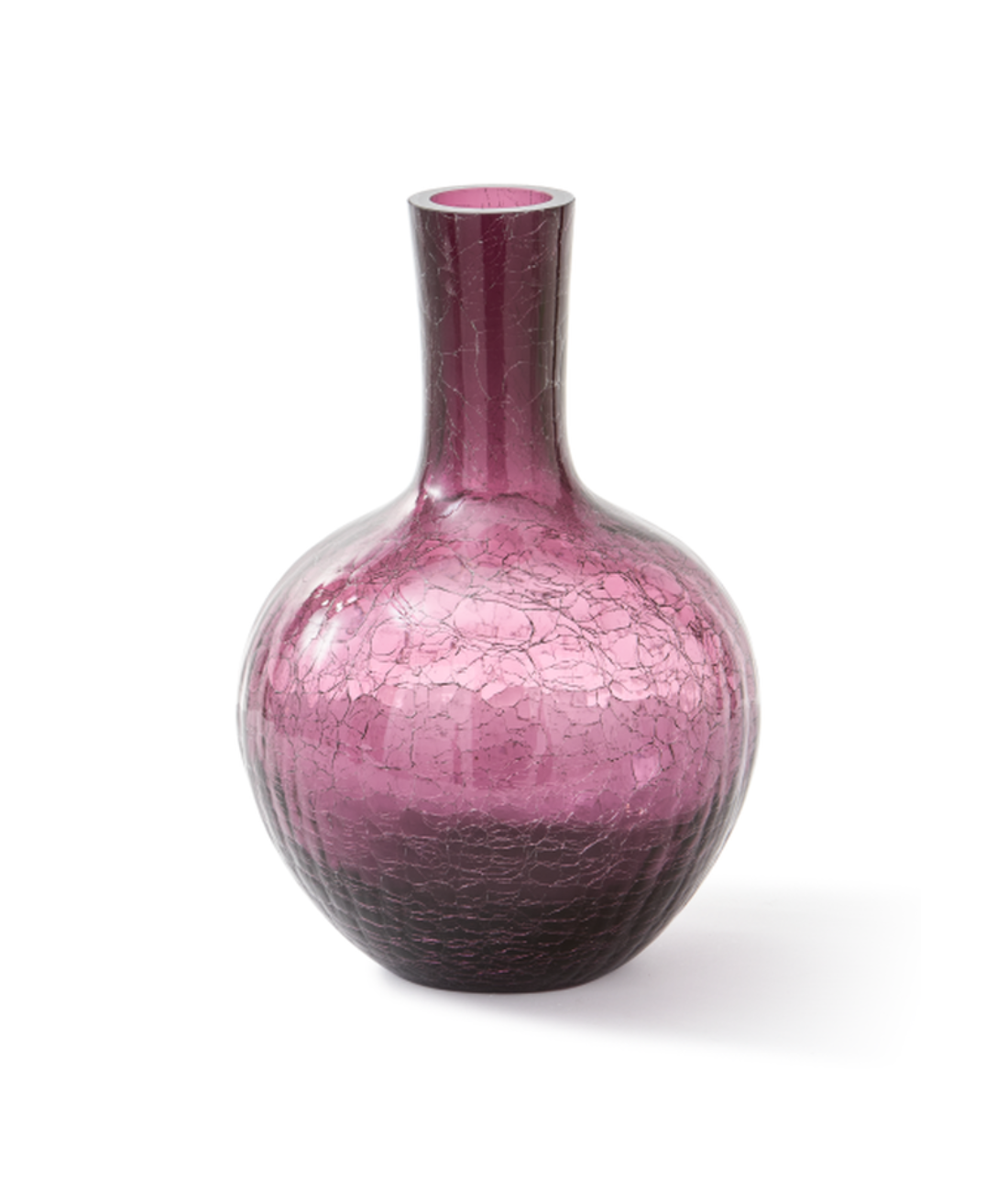 Wazon CRACKLED GLASS ciemny fioletowy