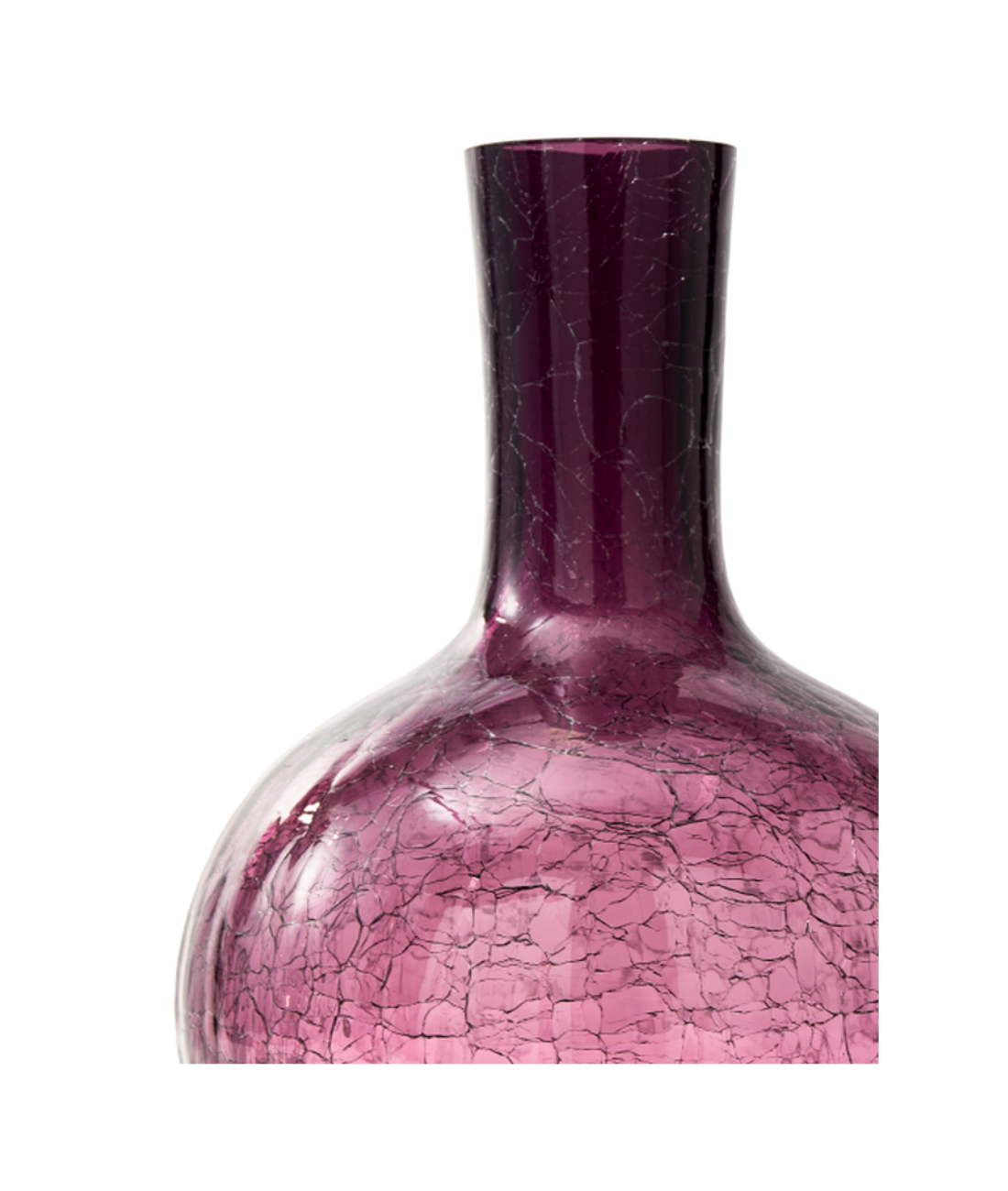 Wazon CRACKLED GLASS ciemny fioletowy