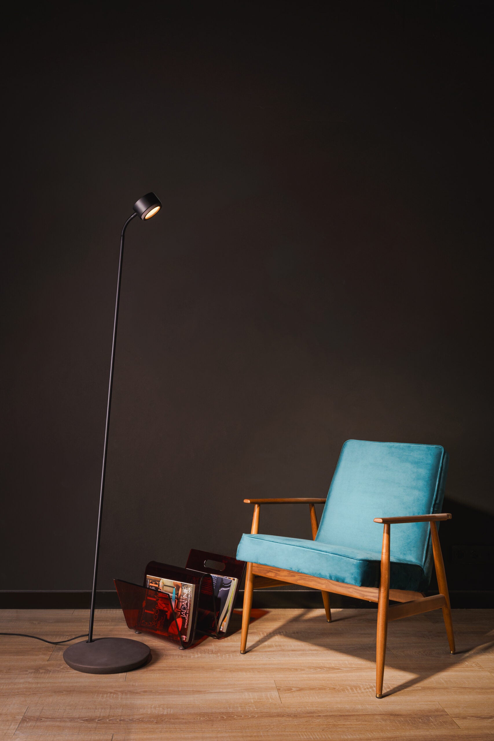 Stehlampe zum Lesen JUBI Aluminium mit Beton