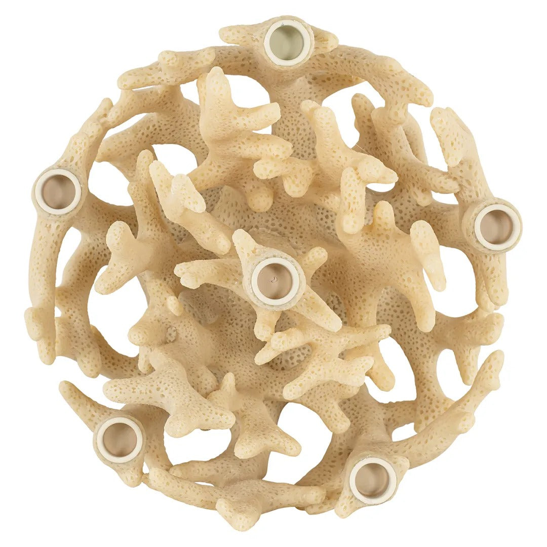 CLARICE beige candle holder