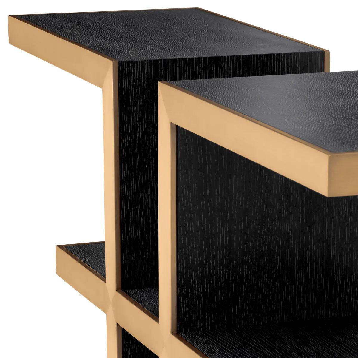 Konsola THEODIS antracytowy z mosiężnym wykończeniem Eichholtz Eye on Design