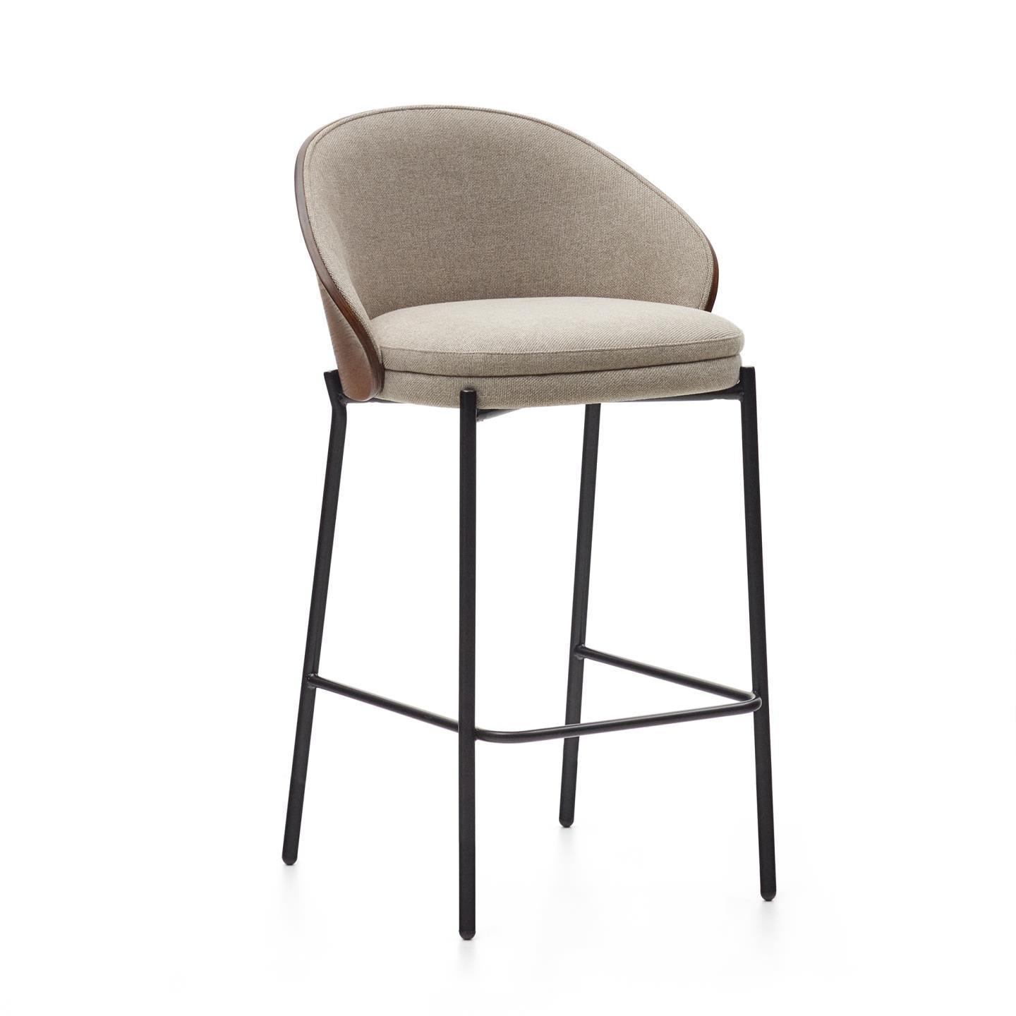 Krzesło barowe EAMY jasnobrązowy z wykończeniem wenge La Forma 77 cm Eye on Design