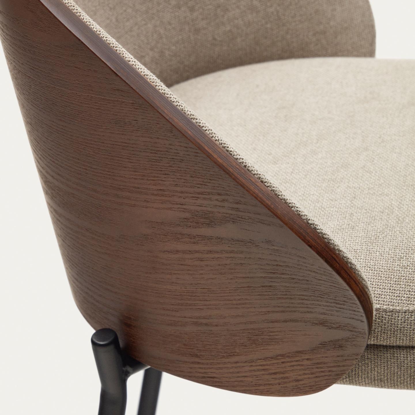 Krzesło barowe EAMY jasnobrązowy z wykończeniem wenge La Forma Eye on Design