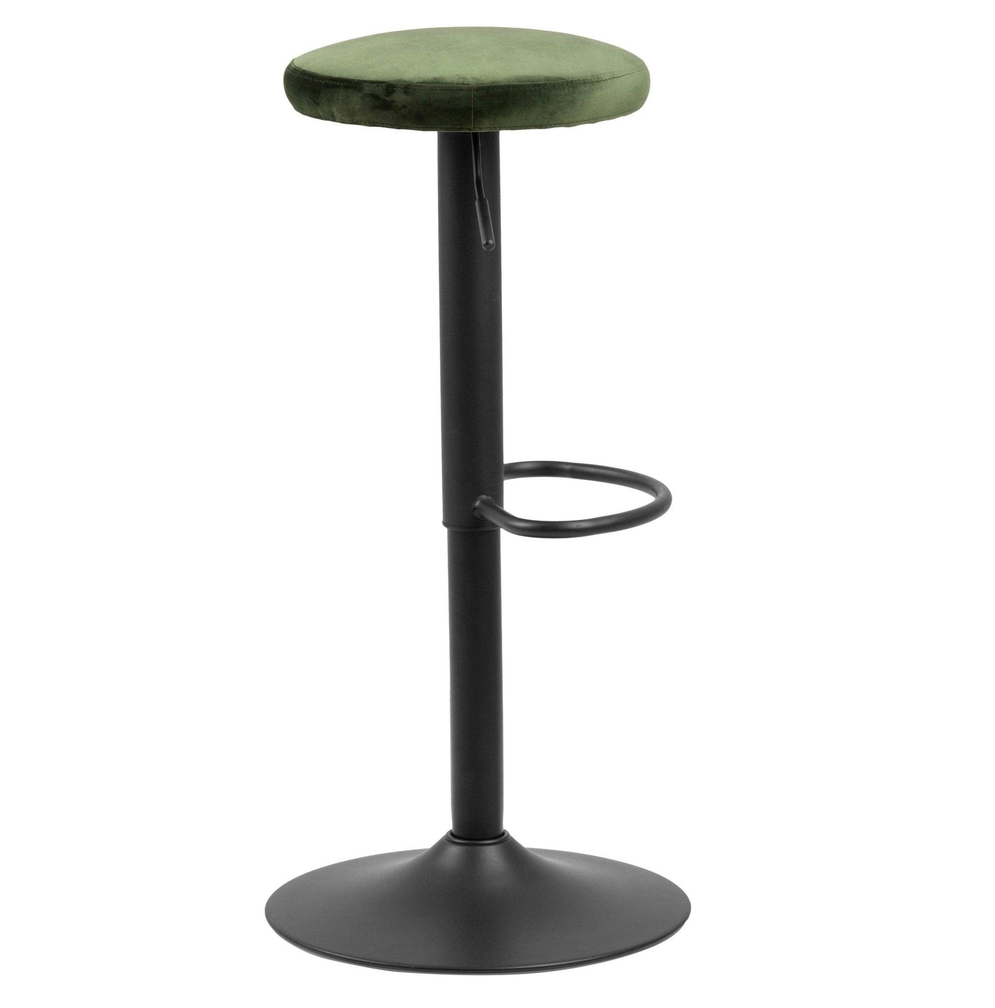 Krzesło barowe FRIDA czarny z zielonym wykończeniem Home Essentials Eye on Design