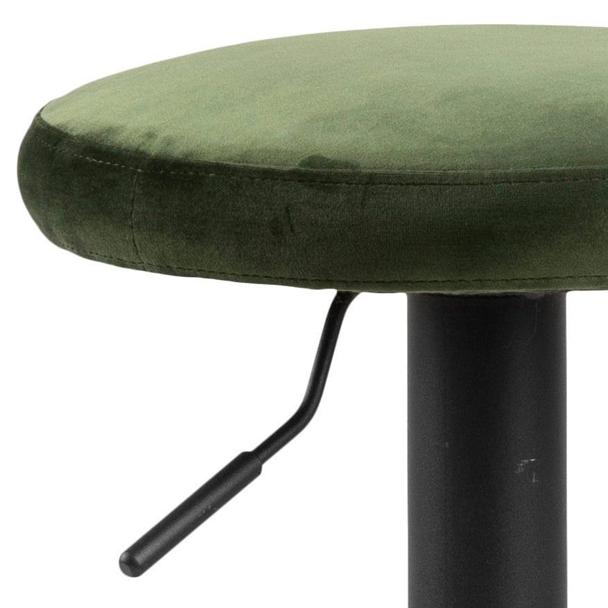 Krzesło barowe FRIDA czarny z zielonym wykończeniem Home Essentials Eye on Design