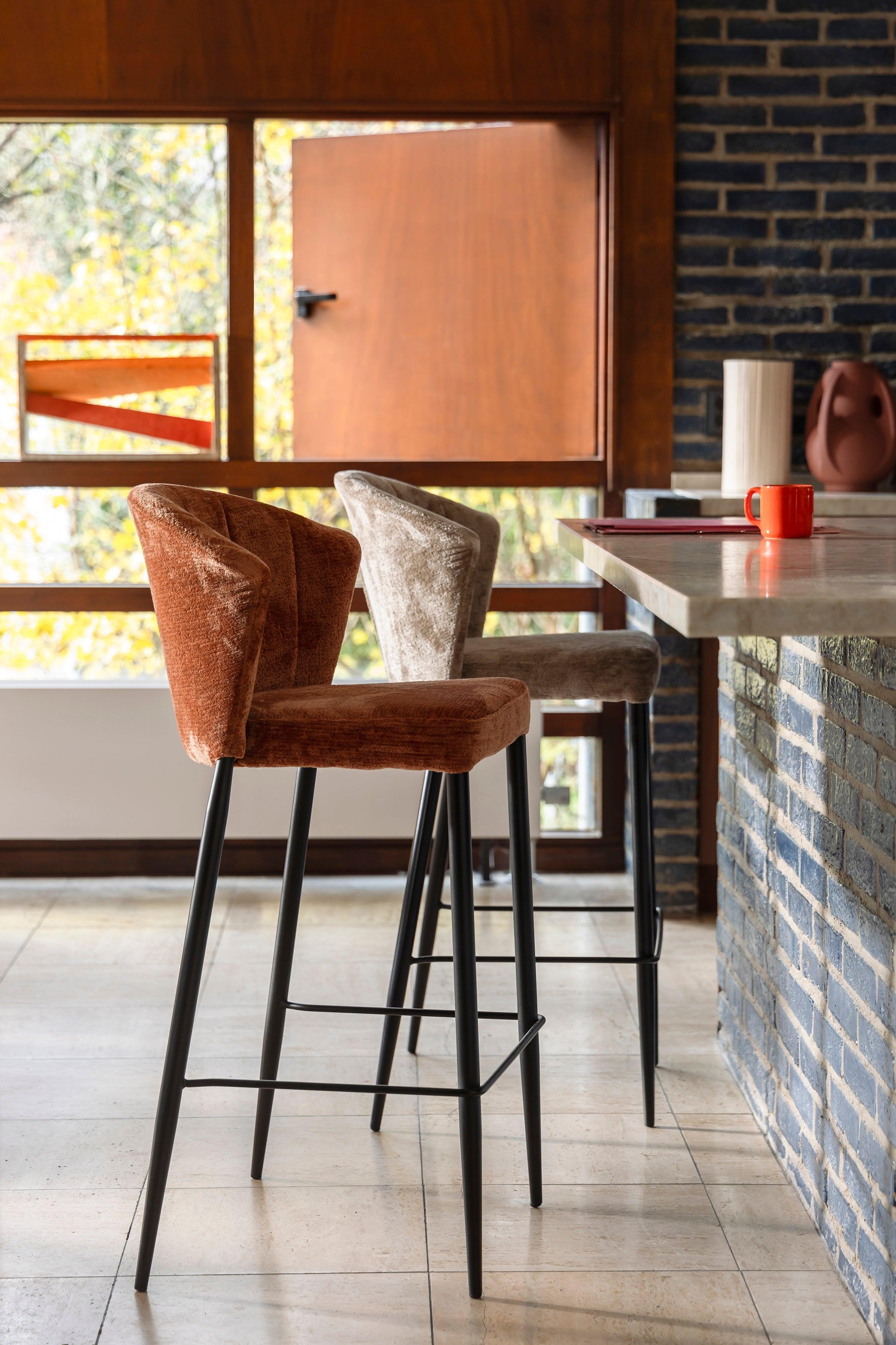 Georgia Stool Counter Beige Dutchbone Eye on Design