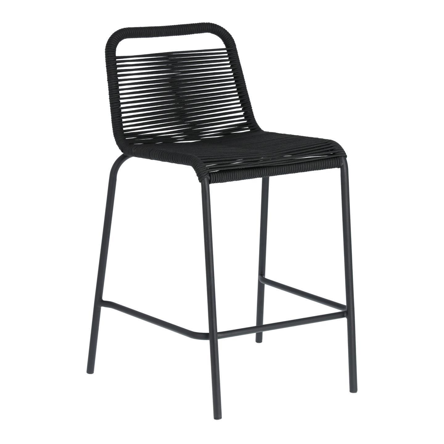 Krzesło barowe ogrodowe LAMBTON czarny La Forma 62 cm Eye on Design
