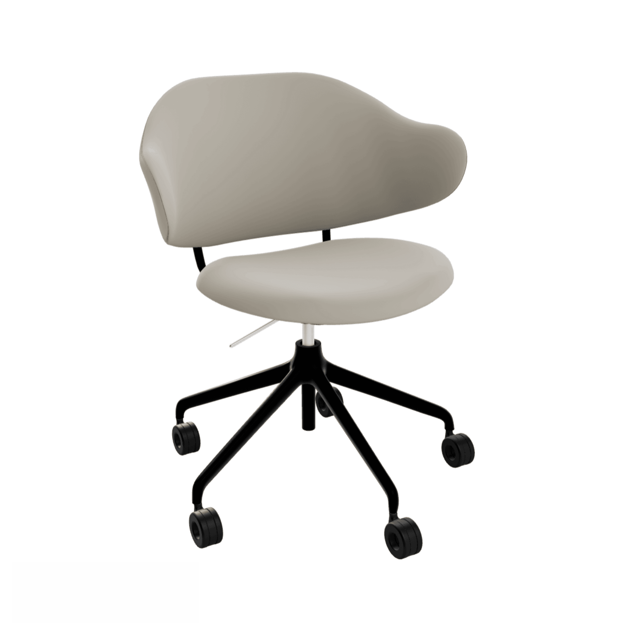 Krzesło biurowe HOLLY kremowy aksamit Calligaris matowa czerń Eye on Design