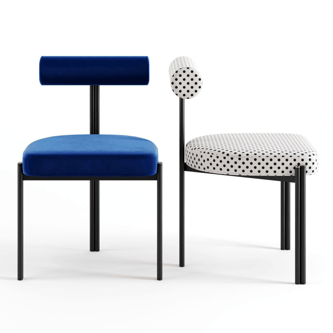 Krzesło CAILLOU biały w czarne kropki Liu Jo Living Eye on Design
