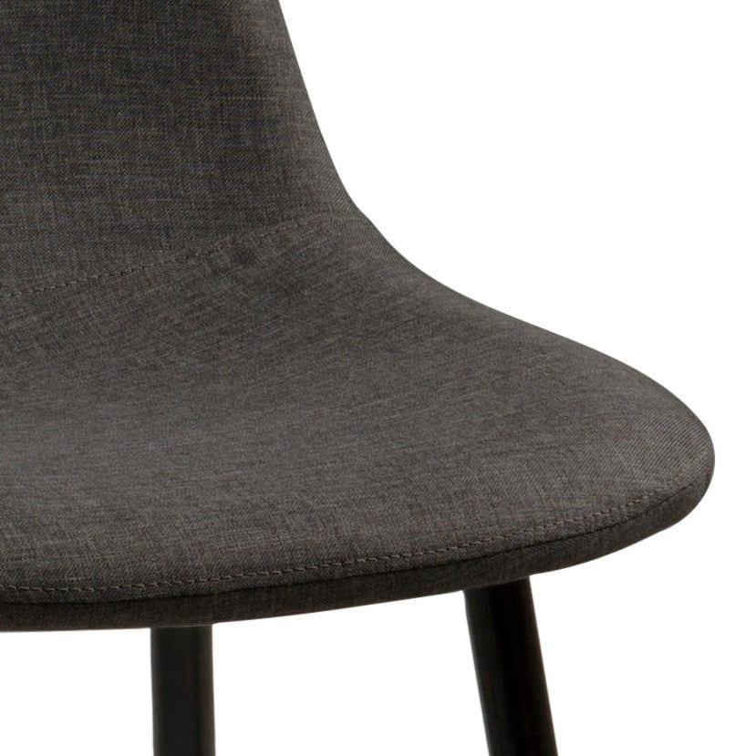 Krzesło CARLO ciemnoszary z czarną podstawą Actona Eye on Design