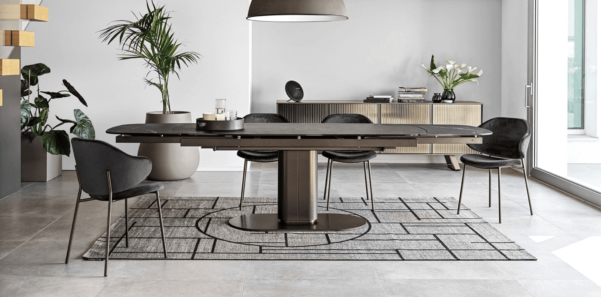Krzesło HOLLY brązowa ekoskóra z metalową podstawą Calligaris Eye on Design