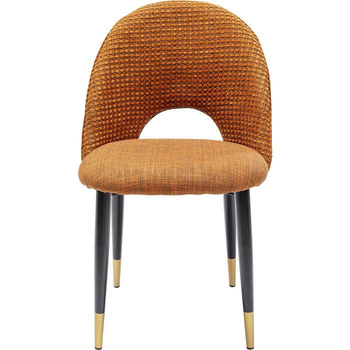 Krzesło HUDSON pomarańczowy z czarną podstawą - Eye on Design