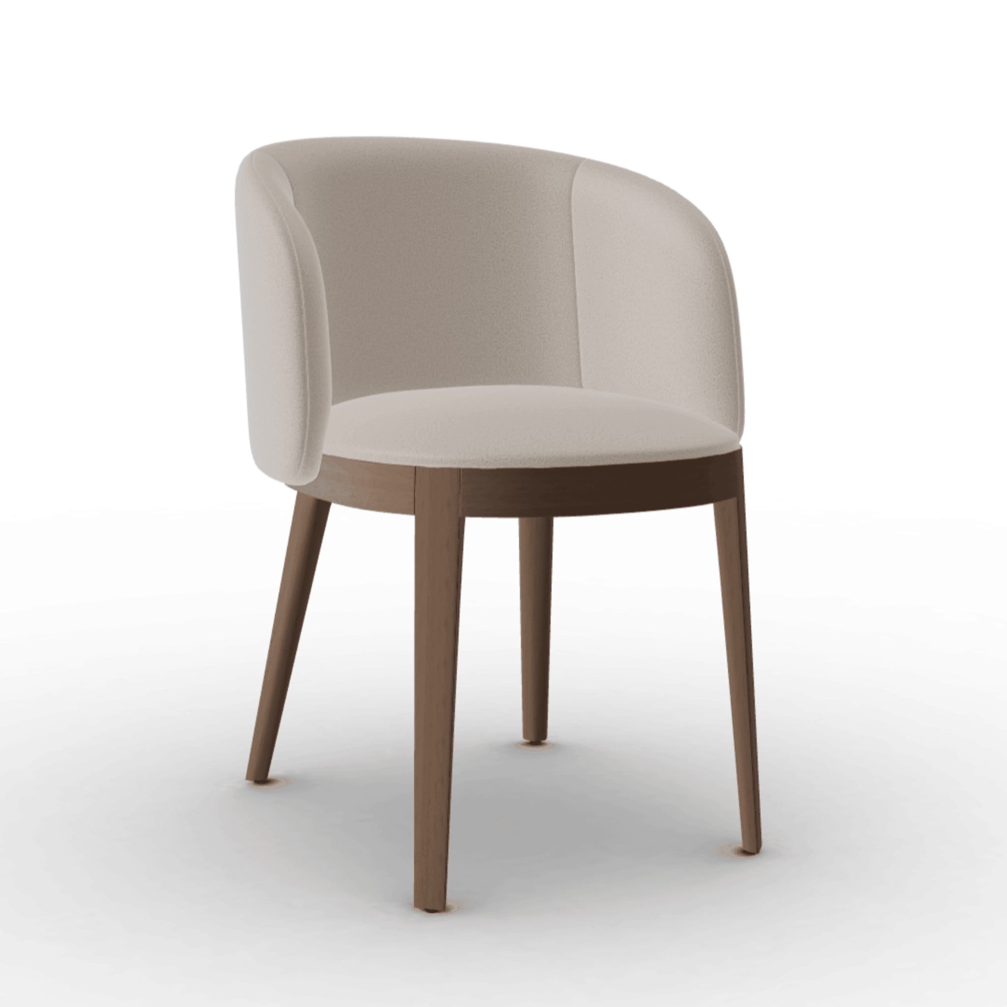 Fotel ADÈL boucle beżowy Calligaris ciemnobrązowa Eye on Design