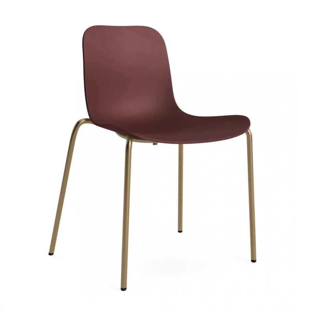Krzesło LANGUE bordowy NORR11 mosiądz Eye on Design