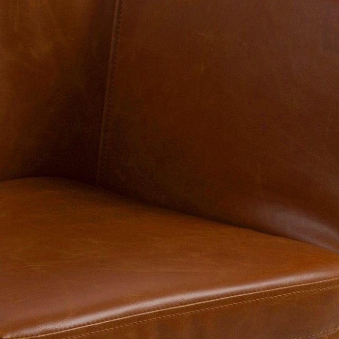 Krzesło MILAS brandy ekoskóra z drewnianą podstawą Actona Eye on Design