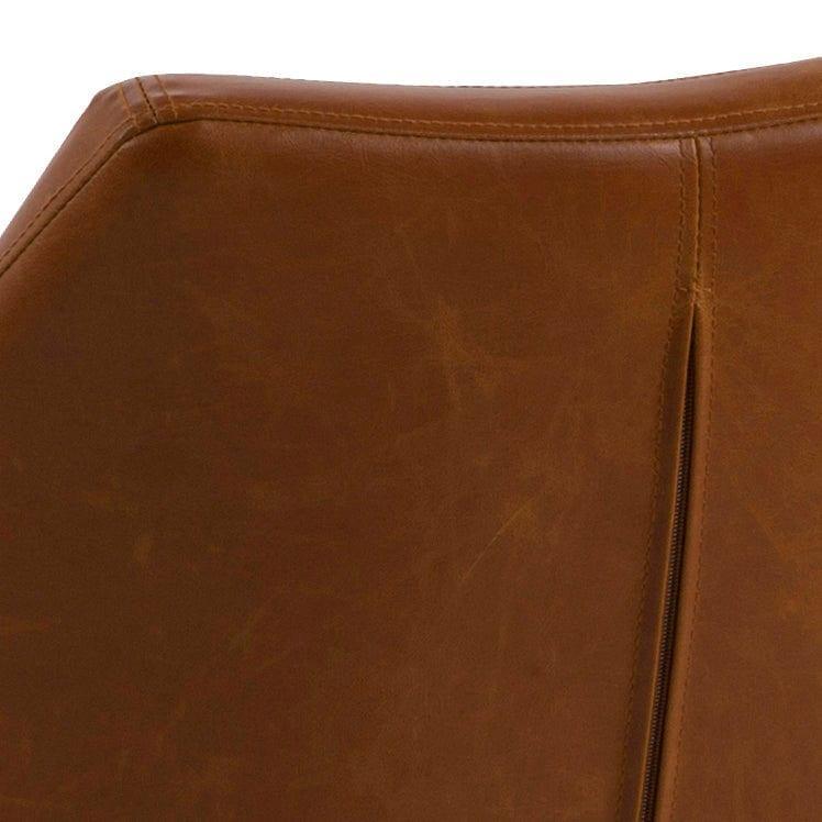 Krzesło MILAS brandy ekoskóra z drewnianą podstawą Actona Eye on Design