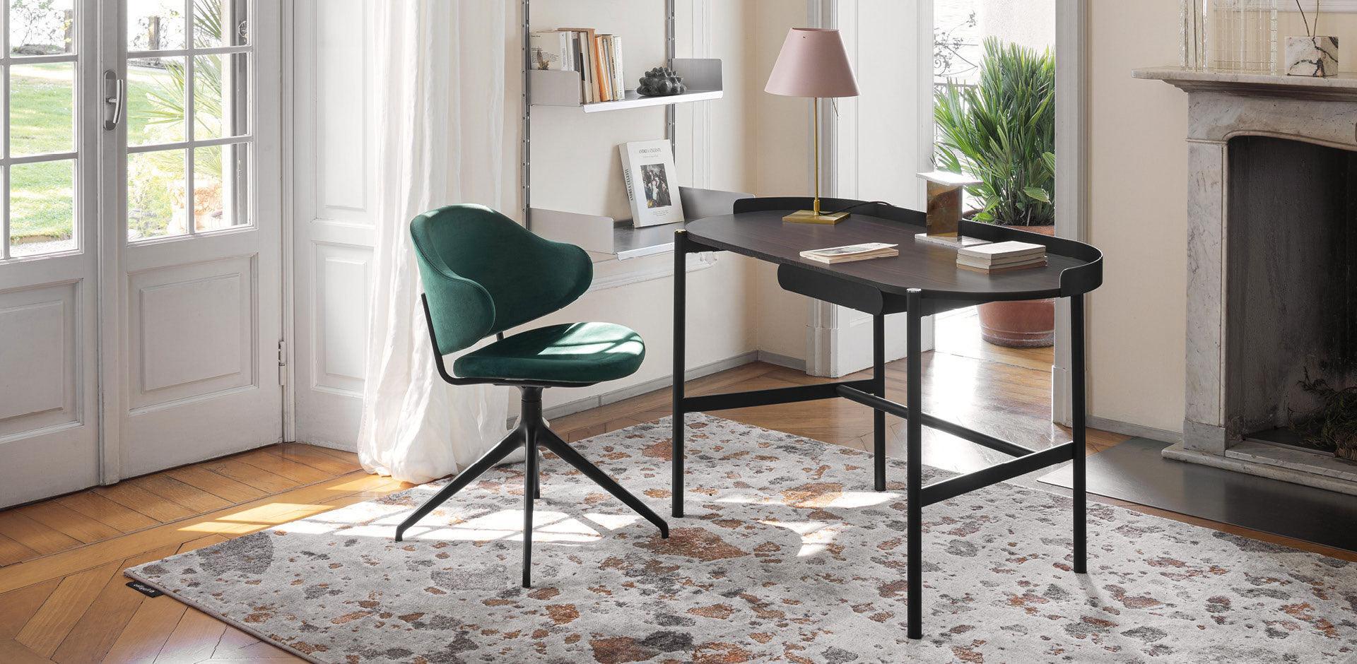 Krzesło obrotowe HOLLY piaskowy aksamit Calligaris Eye on Design