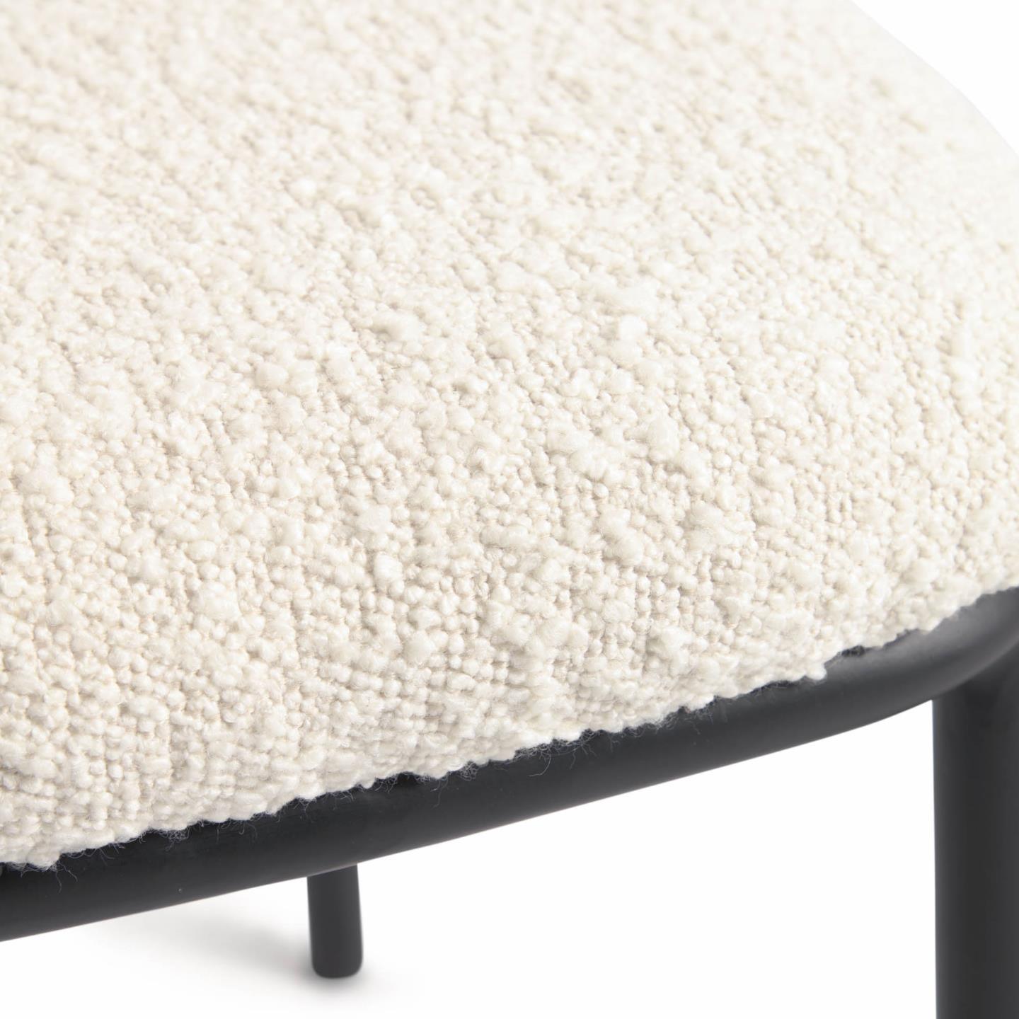Krzesło w tkaninie boucle CISELIA biały La Forma Eye on Design