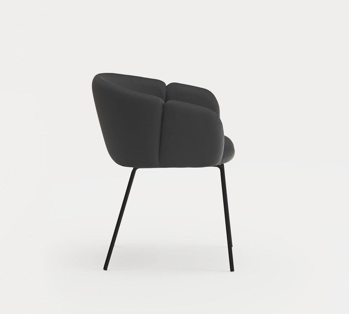 Krzesło z podłokietnikami ADD ekoskóra czarna Teulat Eye on Design