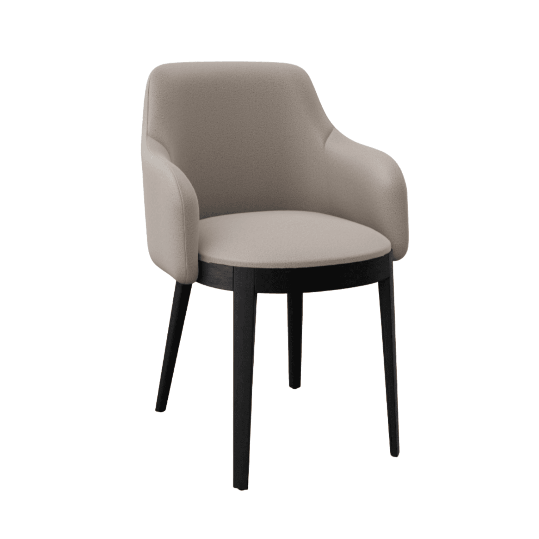 Krzesło z podłokietnikami ADÈL boucle beżowy Calligaris matowa czerń Eye on Design