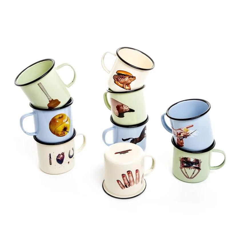 Kubek emaliowany BIRD niebieski Seletti Eye on Design