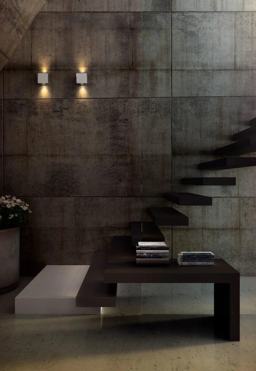 Lampa kwadratowa ścienna zewnętrzna LAB biały Marset Eye on Design