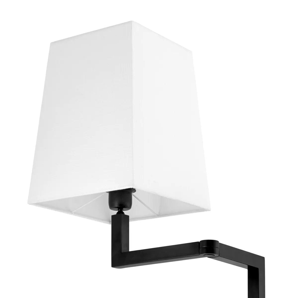 Lampa podłogowa CAMBELL biały z czarną podstawą Eichholtz Eye on Design