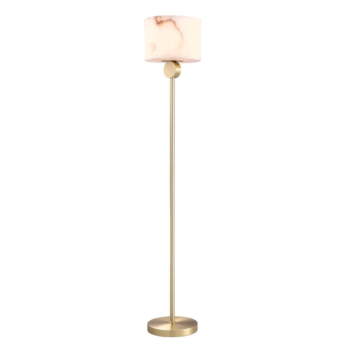 Lampa podłogowa ETRUSCAN biały z mosiężną podstawą Eichholtz Eye on Design