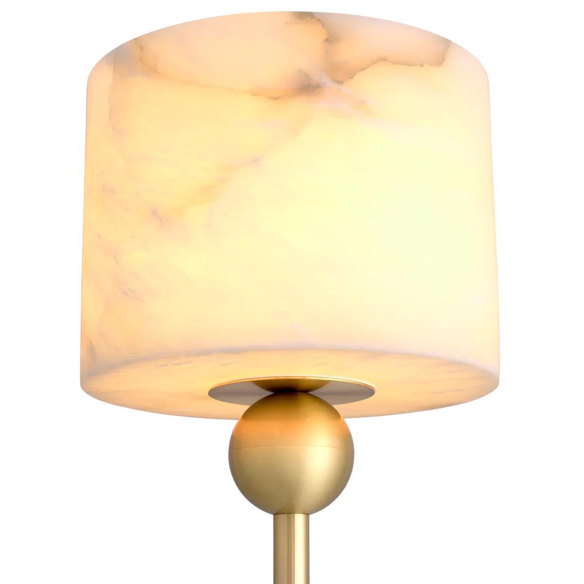 Lampa podłogowa ETRUSCAN biały z mosiężną podstawą Eichholtz Eye on Design