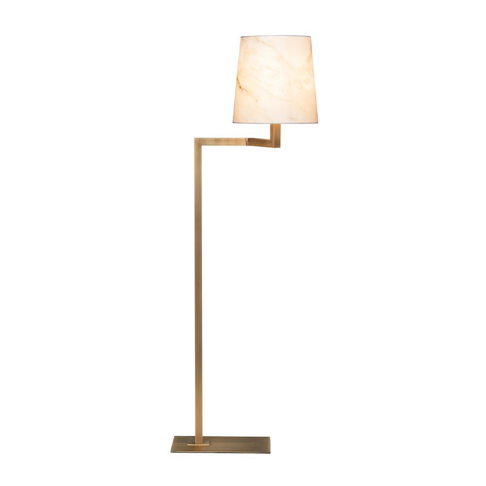 Lampa podłogowa TONDA LISEUSE satynowy brąz z białym kloszem Contardi Eye on Design