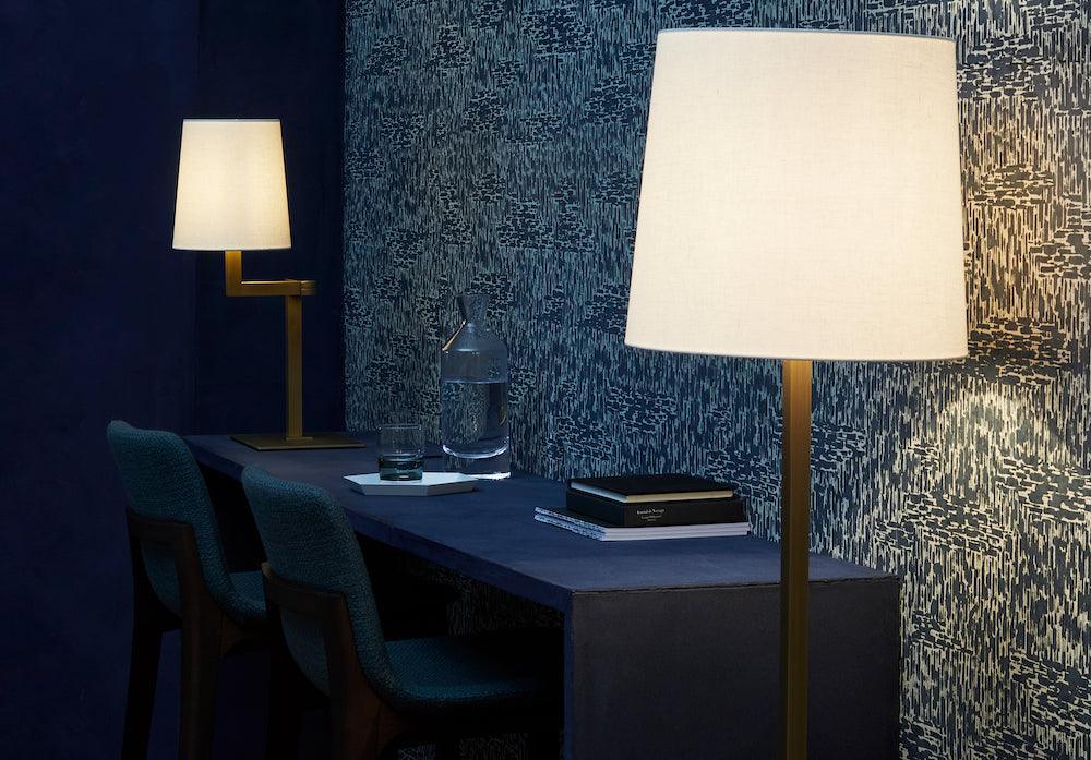 Lampa podłogowa TONDA satynowy brąz z białym kloszem Contardi Eye on Design