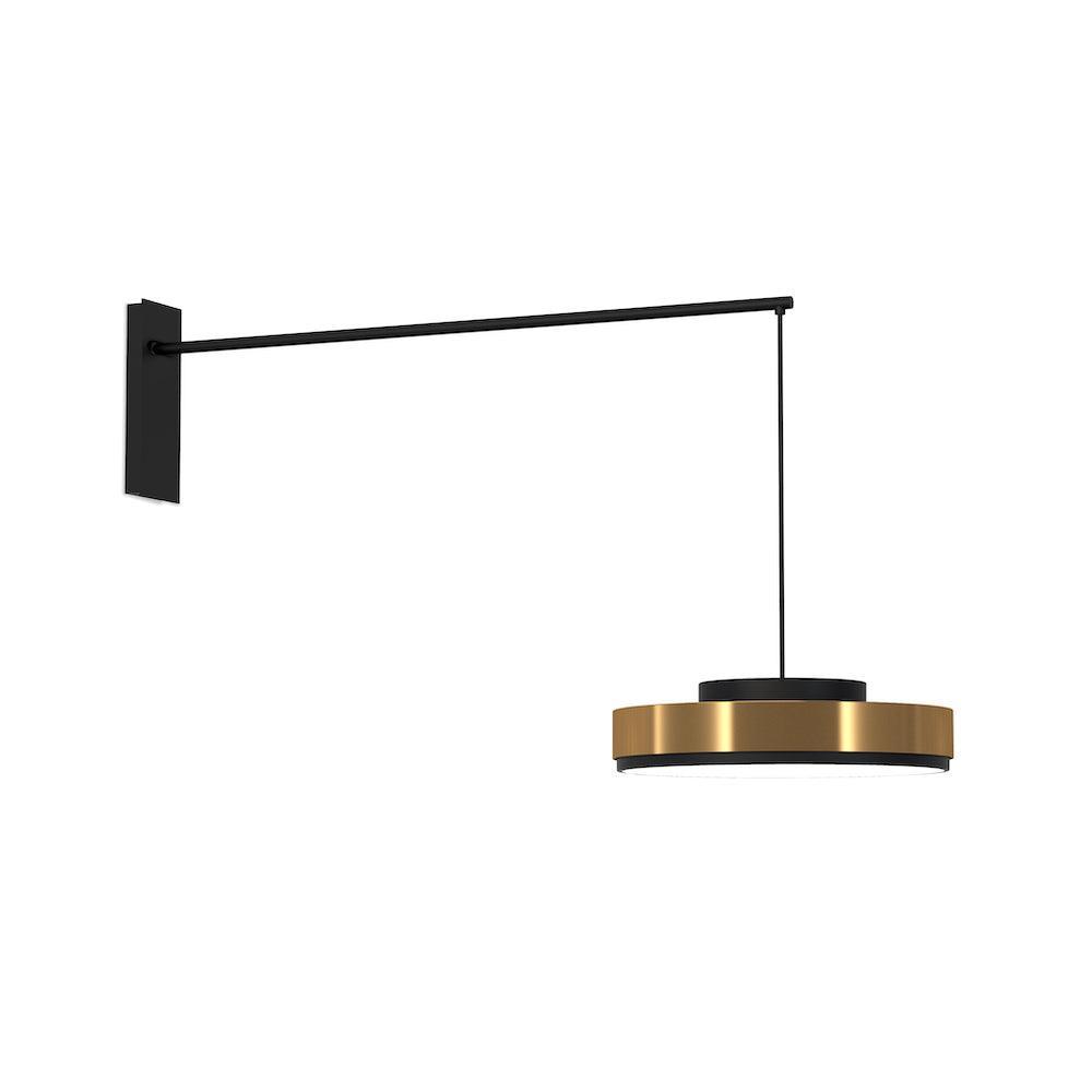 Lampa ścienna DISCUS czarny z mosiężnym wykończeniem Contardi L bez opcji ściemniania Eye on Design