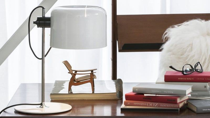 Lampa stołowa COUPÉ biały Oluce Eye on Design