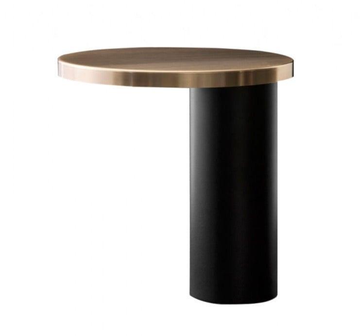 Lampa stołowa CYLINDA czarny ze złotym kloszem Oluce Eye on Design