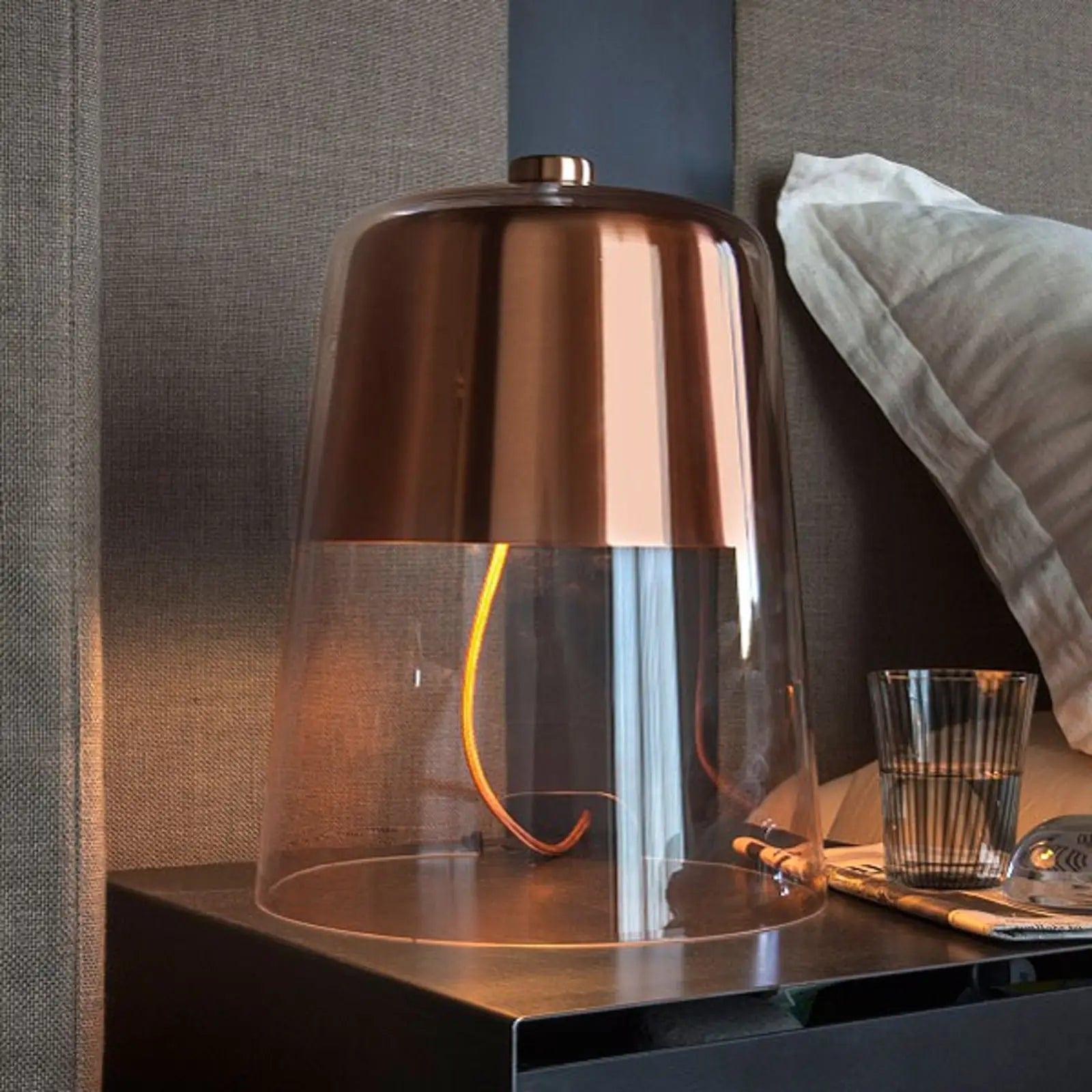 Lampa stołowa SEMPLICE miedziany Oluce Eye on Design