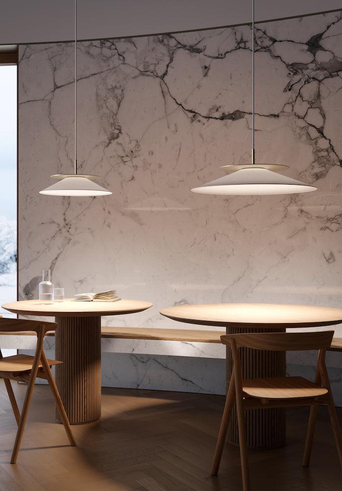 Lampa wisząca ASIA biały z satynowym złotym Contardi Eye on Design