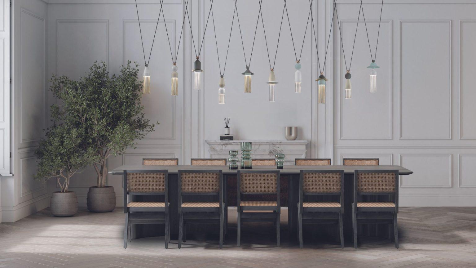 Lampa wisząca NAPPE C5 złoty Masiero Eye on Design