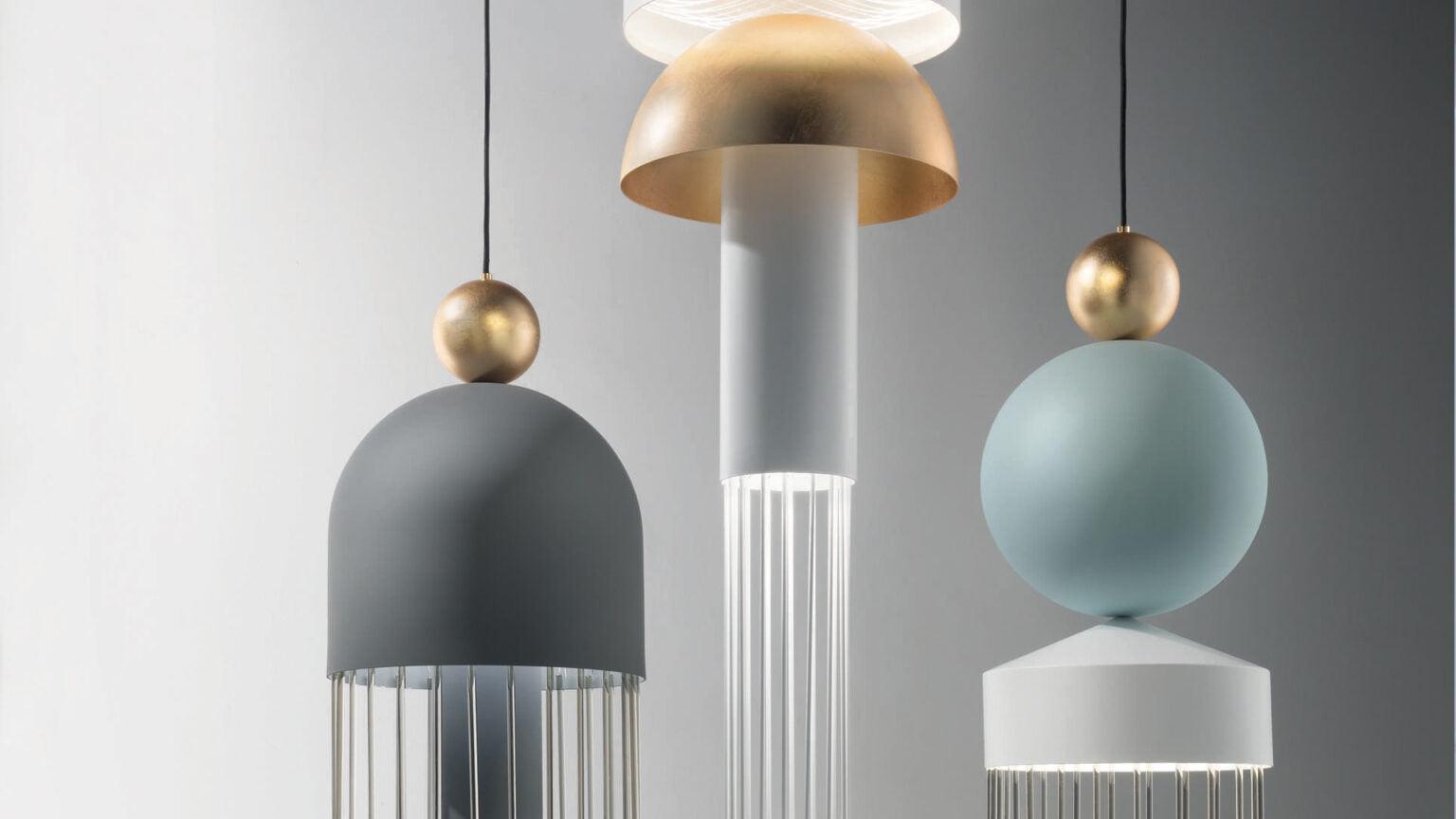 Lampa wisząca NAPPE C5 złoty Masiero Eye on Design