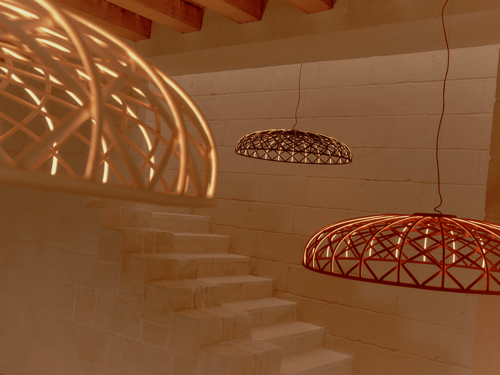 Lampa wisząca SKYNEST ceglasta czerwień Flos Eye on Design