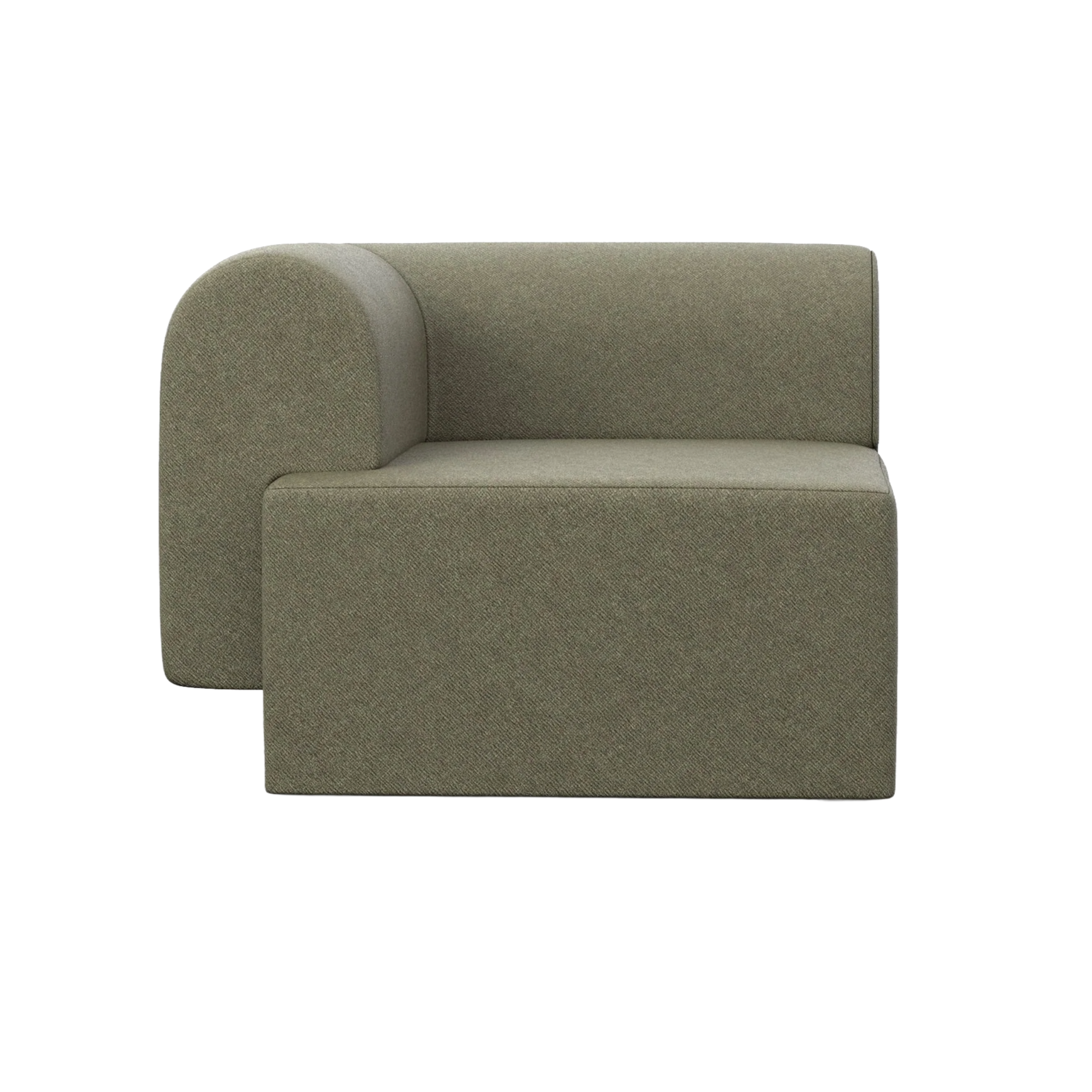 TORI modular sofa - left-side module green boucle