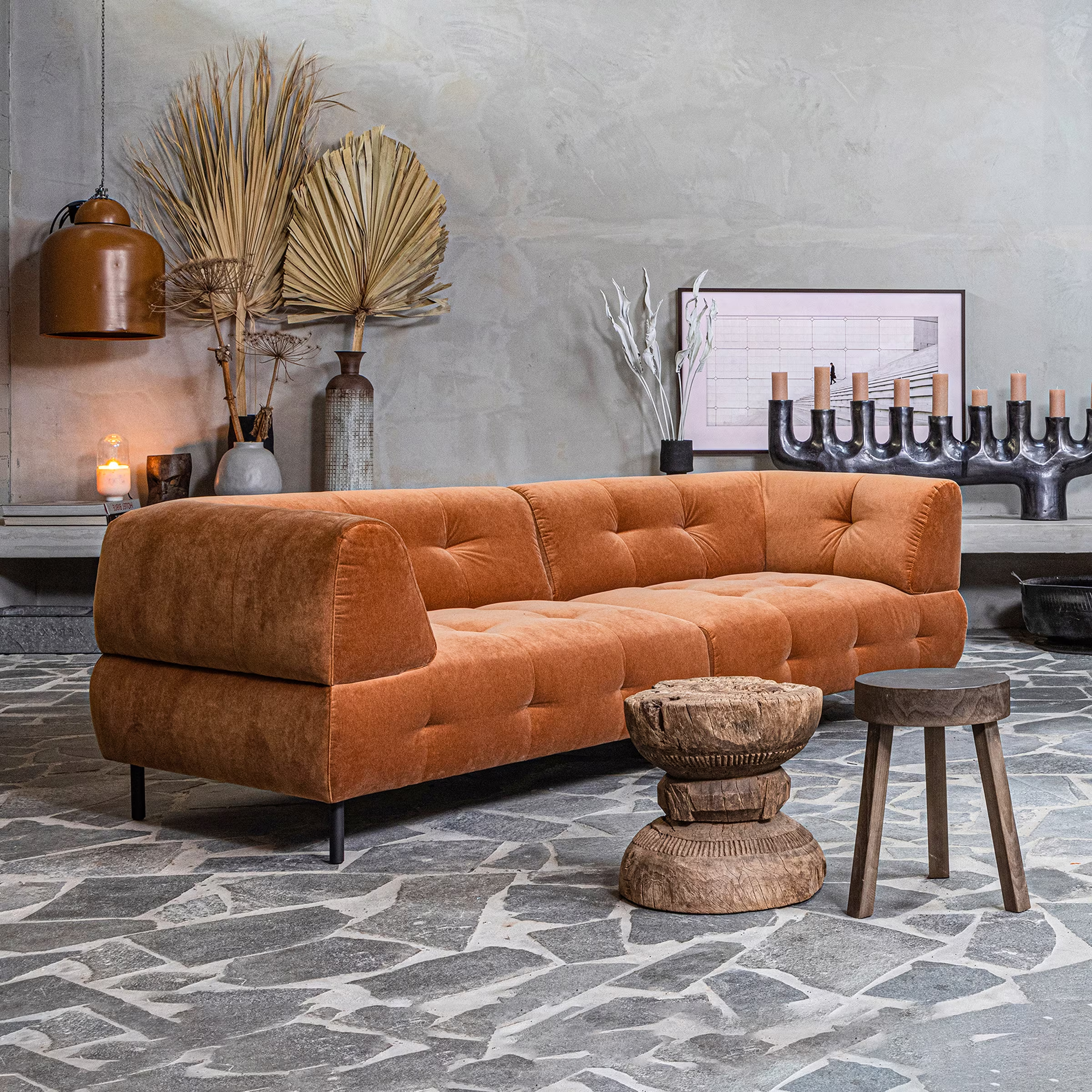 Sofa 4-osobowa LLOYD zielony melanż
