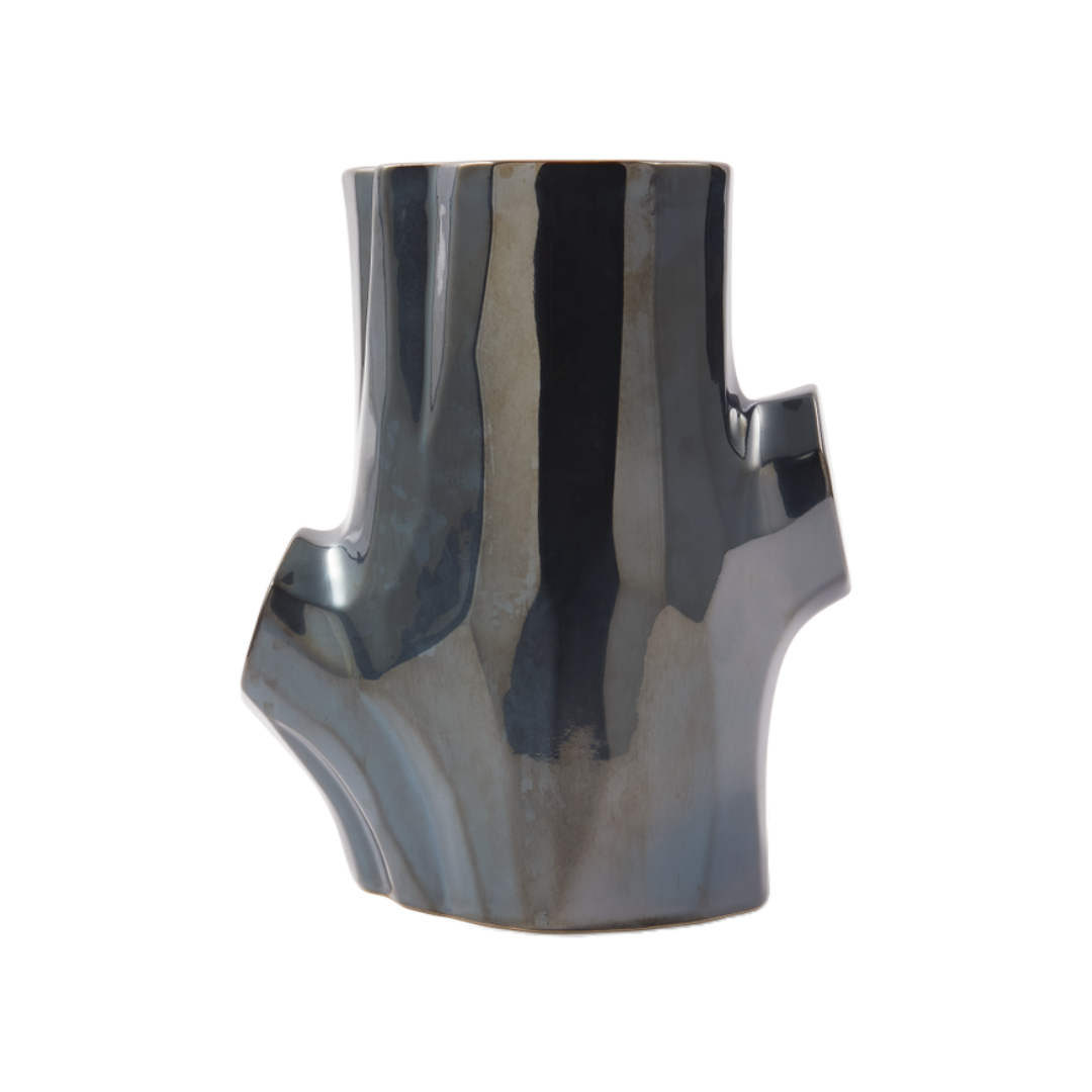 LOG vase dark gray