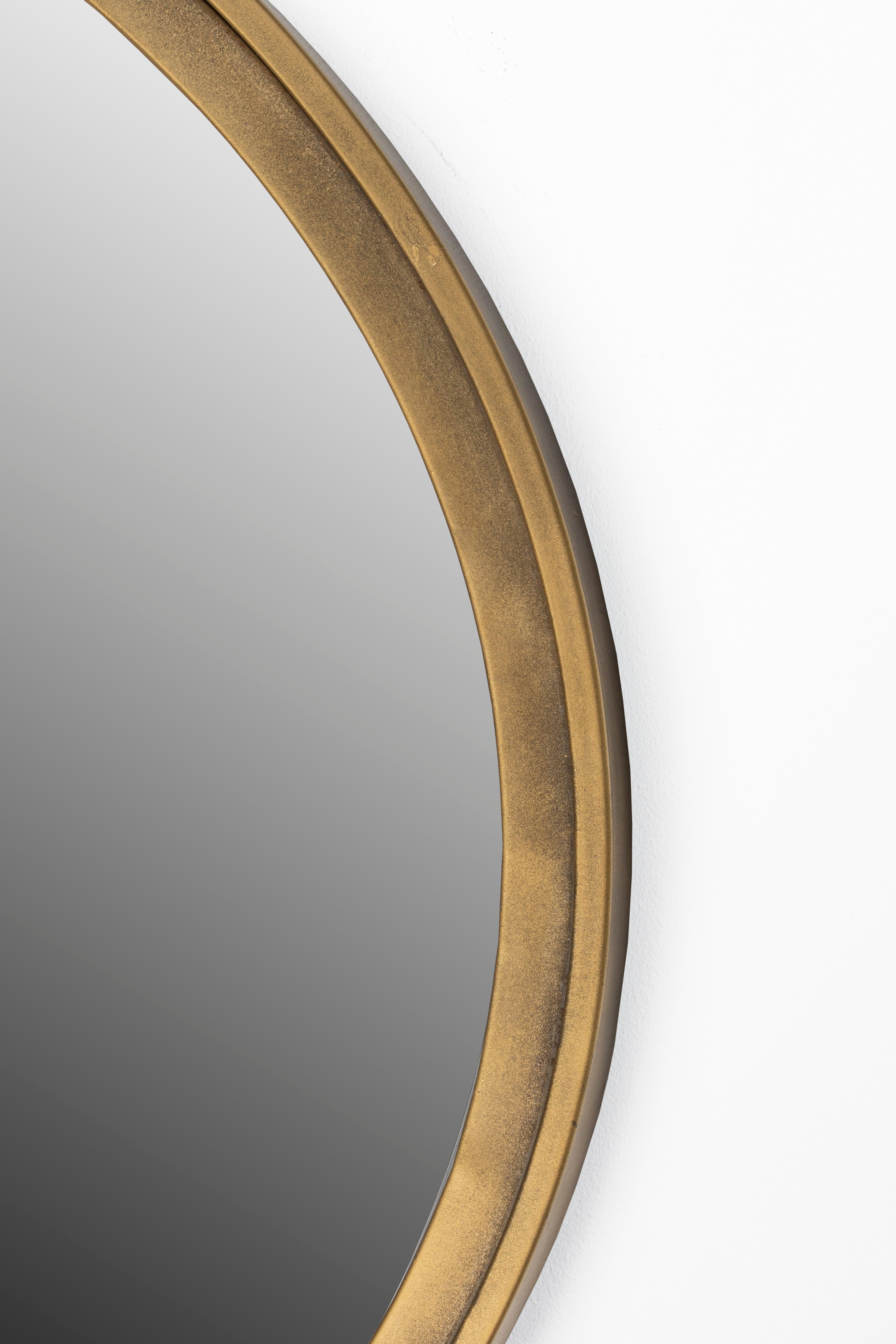 Mirror Matz Round Antique Brass White Label Living Eye on Design