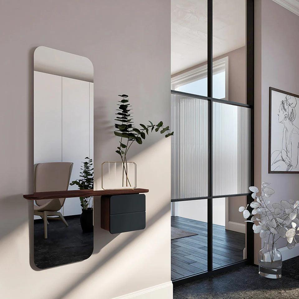Lustro ONE MORE LOOK antracytowy z ciemnym dębem UMAGE Eye on Design