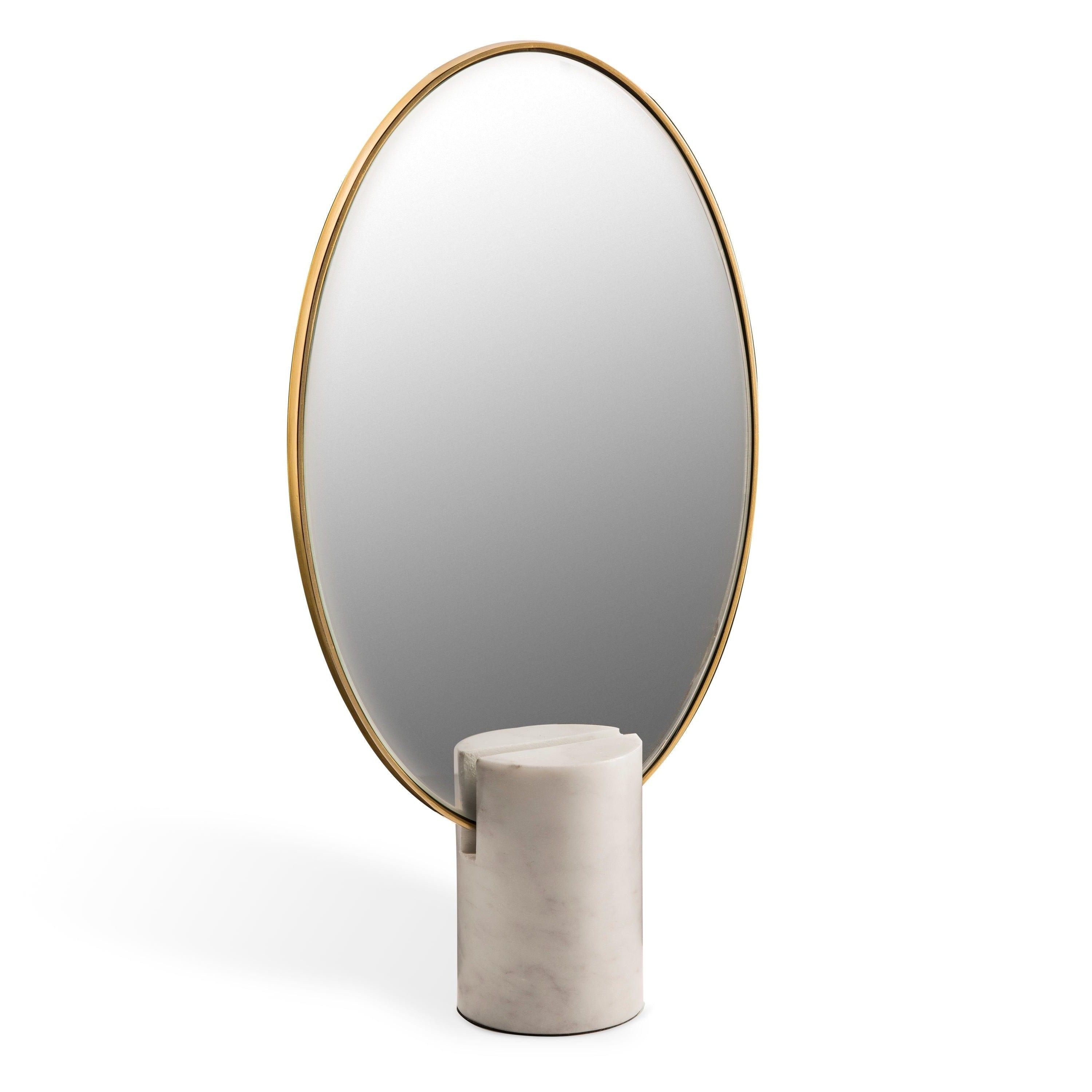 Lustro OVAL biały marmur Pols Potten Eye on Design