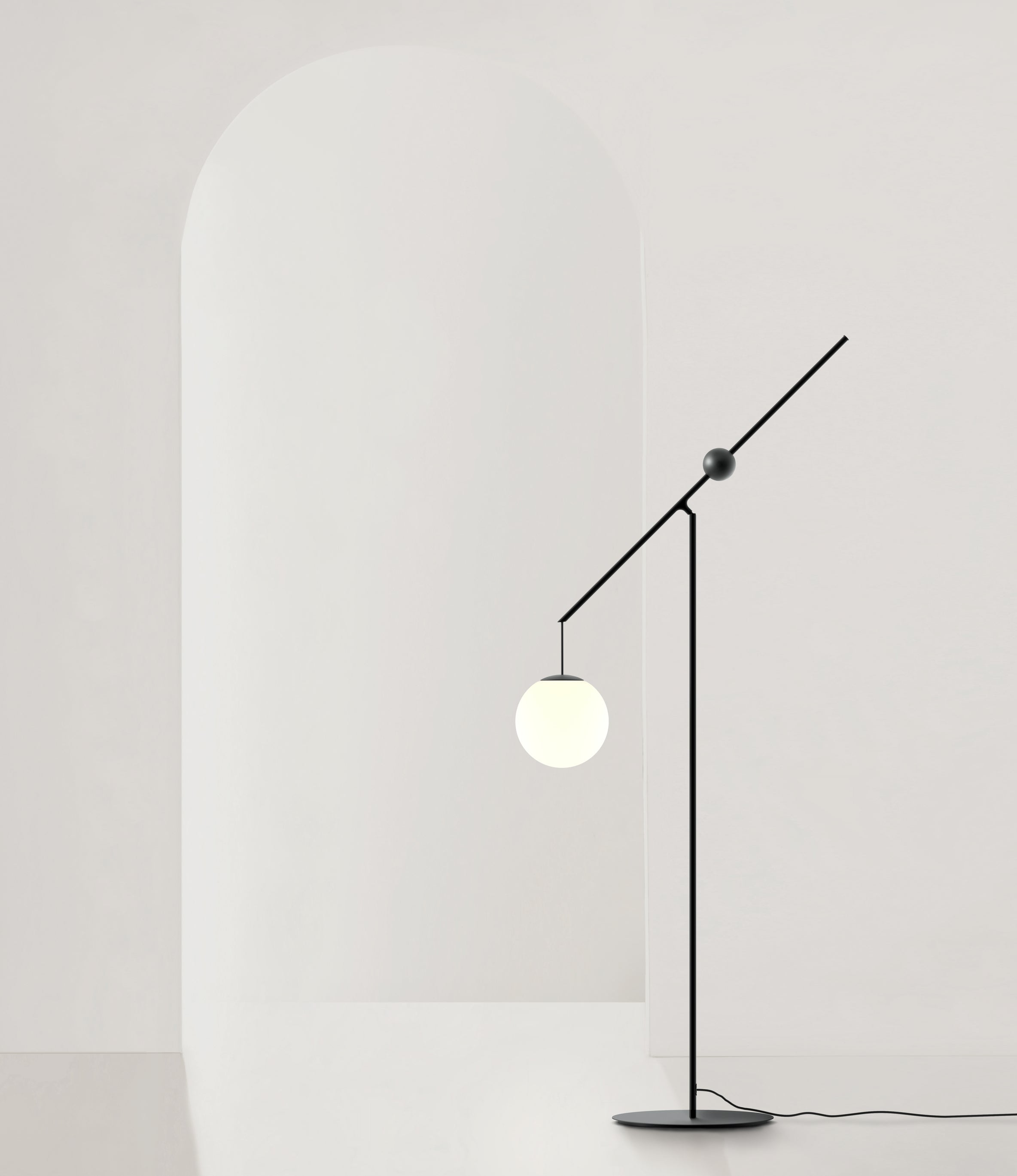 Lampa podłogowa regulowana MALAMATA czarny