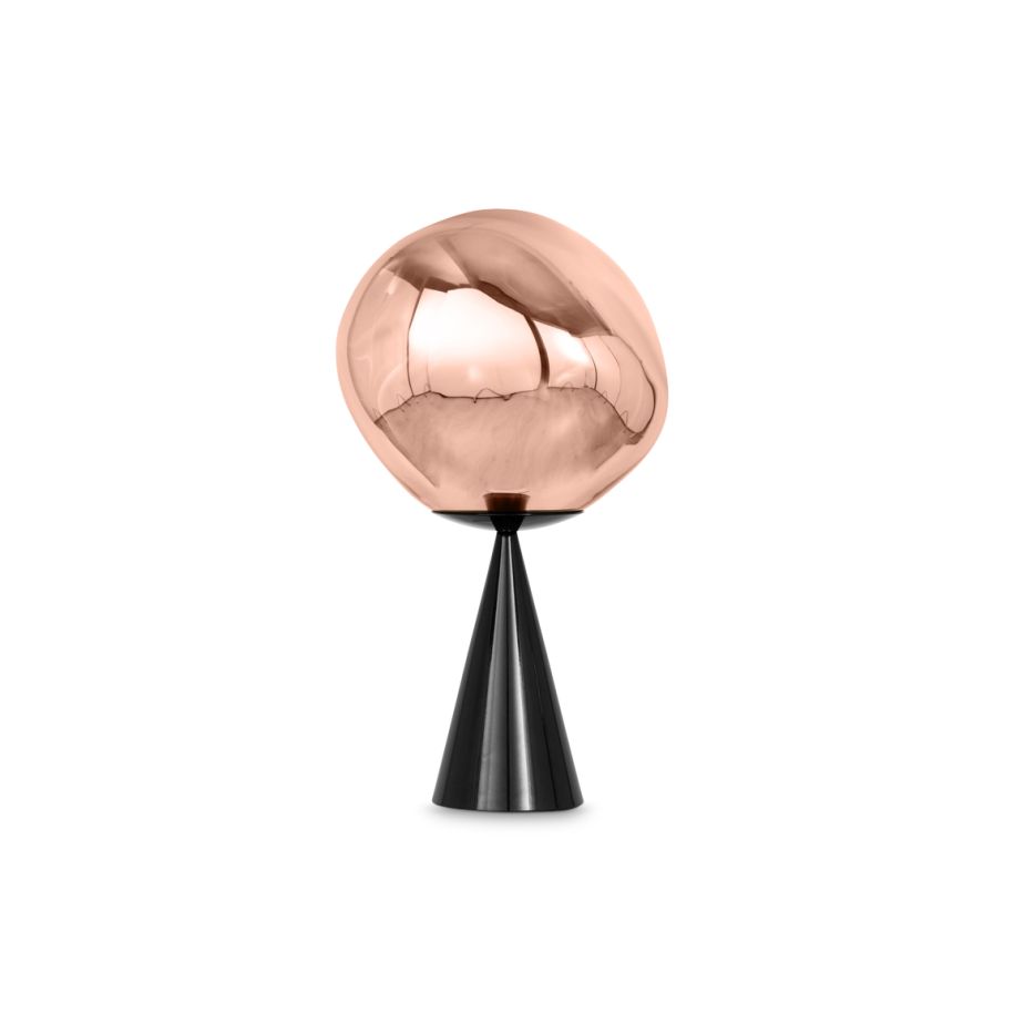 Melt copper table lamp